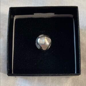 Pandora Silver and White Mother of Pearl Heart Charm